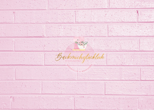 Fondantdruck auf Zuckerpapier pink Stone wall