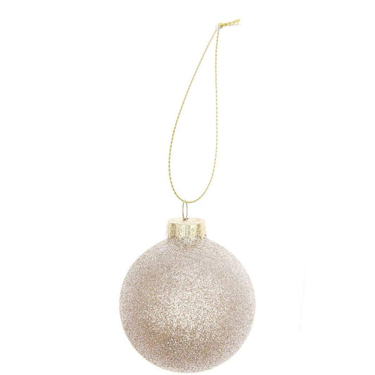 Christbaumkugel glitzer gold 6cm - Der Backmichgluecklich Online Shop